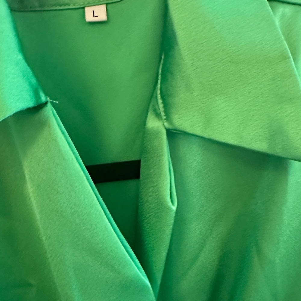 SHEIN Vibrant Green Long Sleeve Dress - Picture 8 of 9